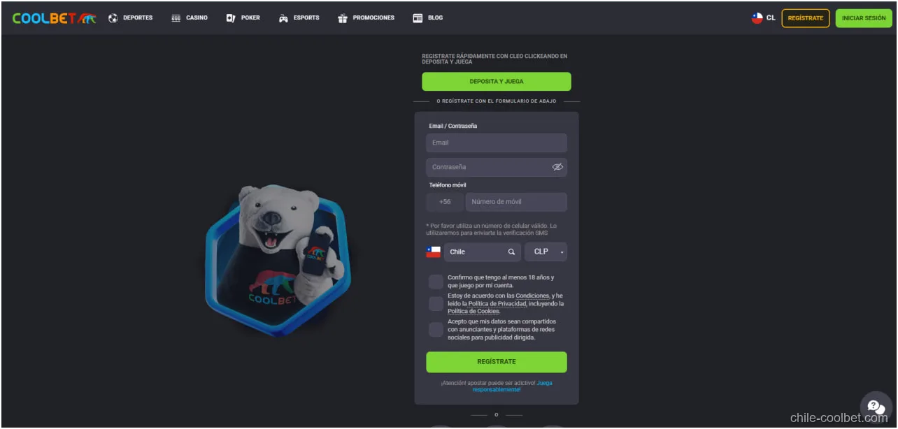 Coolbet registro